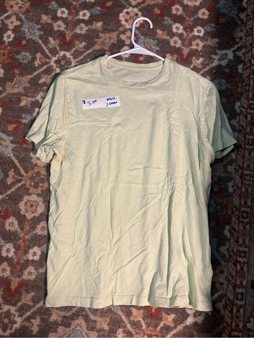 J. Crew Pale Green Crew Neck Short Sleeve Tee